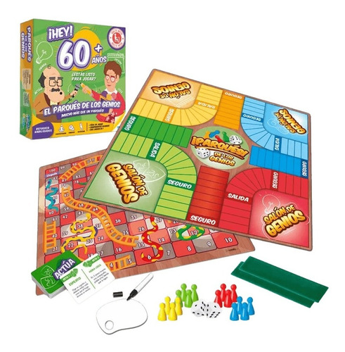 Juego De Mesa Adultos Multijuegos El Parqués De Los Genios