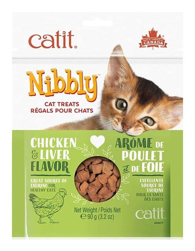 Catit Nibbly Pollo E Higado 90gr - Snack Gato - Sin Granos