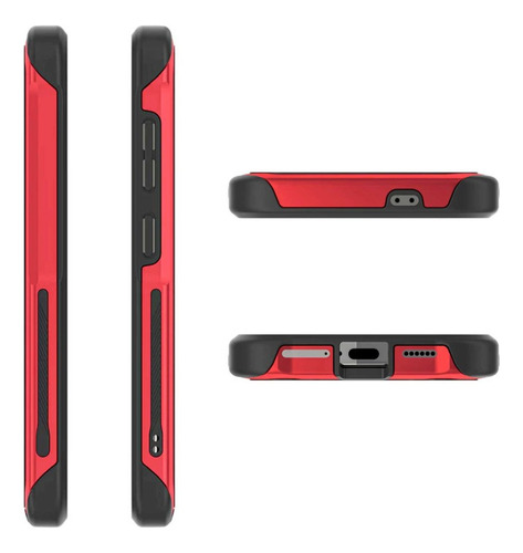 . Funda Ghostek Atomic Para Samsung S24 Roja Aluminio Transp