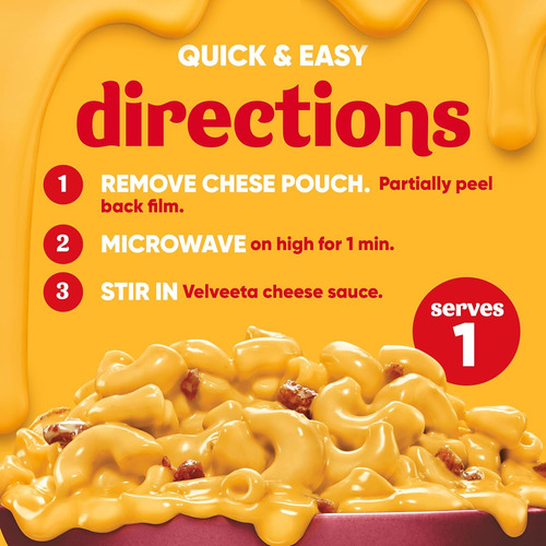Velveeta Cheesy Bowls, Tocino, Macarrones Con Queso, Comida