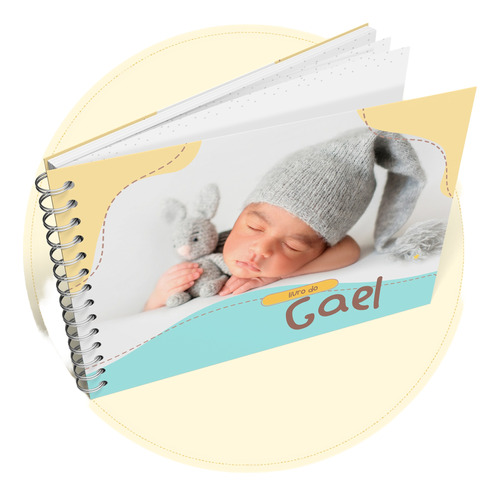 Álbum Livro Do Bebê Personalizado Com Nome Tema Foto Menino