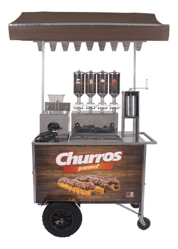Carrinho Churros Gourmet Top Masseira Fuso E 4 Doceiras - R2