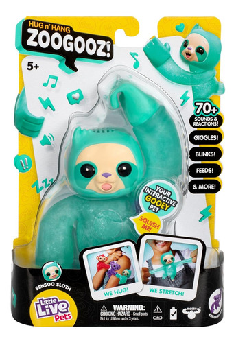 Little Live Pets Zoogooz  Sensoo Pereza Mascota 70+ Sonidos