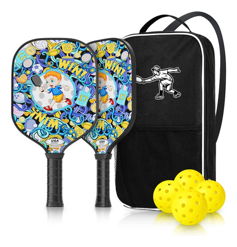 Jundkso Juego De 2 Palas De Pickleball Con Nucleo De Panal D