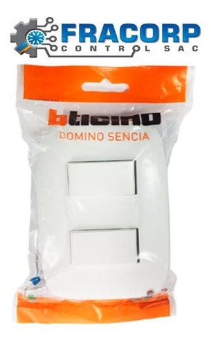 Imagen 1 de 3 de Interruptor Doble Bticino Domino Sencia Ap1100