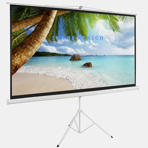Pantalla De Proyeccion Con Tripie, 120'' Pulgadas, Hd 16:9 Alta Definicion,