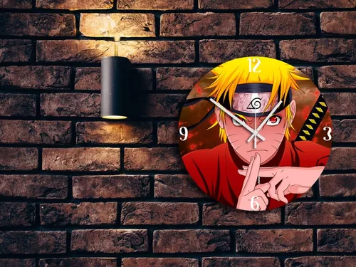 Relógio de Parede Redondo 20cm Naruto Boruto Adulto