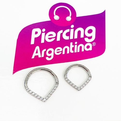 Imagen 3 de 3 de Septum Clicker Punta Microcristal Piercing Argentina ®