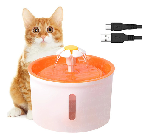 Fuente Bebedero Gatos Flower Fountain  1.6l Con Filtro