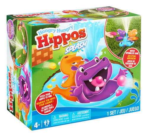 Splash Playset Hungry Hippos Juego Aspersor Cesped