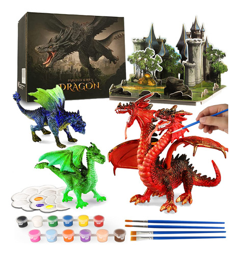 Yileqi Pinta Tus Propios Kit De Pintura De Dragones, Juguete