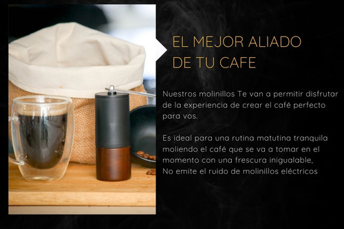 Imagen 7 de 10 de Molinillo Cafe Manual Granos Muelas Calidad Excelente