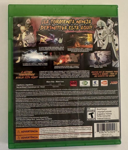 Naruto Shippuden Ultimate Ninja Storm 4 Xbox One (Usado)