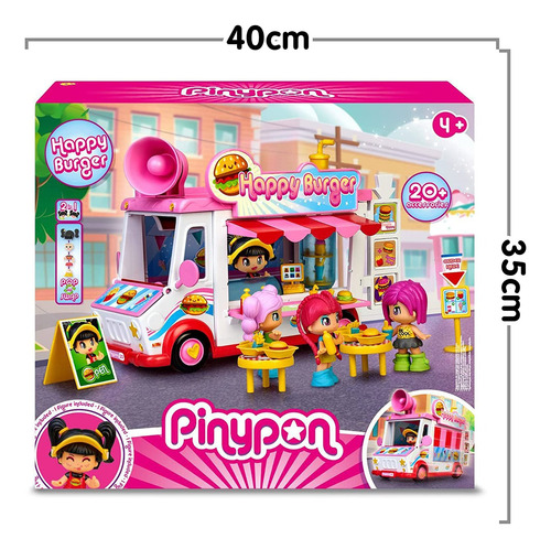 Pinypon Set Camión De Hamburguesas Con + De 20 Accesorios