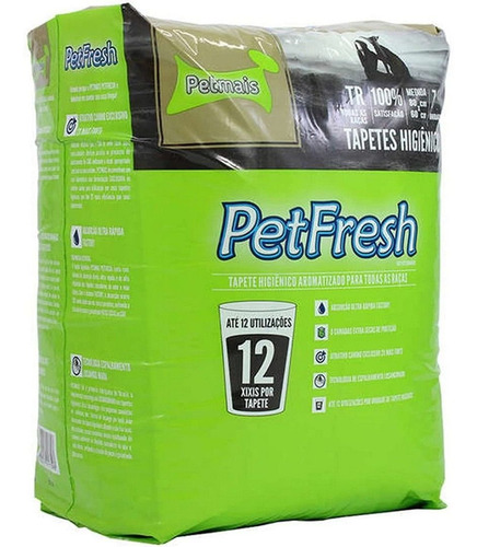 Tapete Higiênico Para Cães Petfresh 80cm X 60cm 14un Petmais