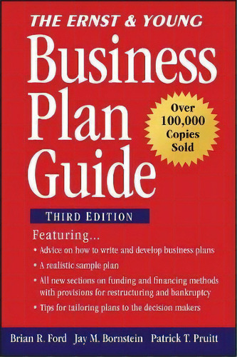 The Ernst & Young Business Plan Guide, De Brian R. Ford. Editorial John Wiley Sons Ltd, Tapa Blanda En Inglés