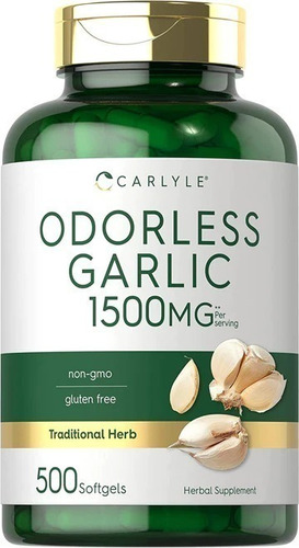 Carlyle | Ajo Sin Olor | 1500mg | 500 Softgels | Importado