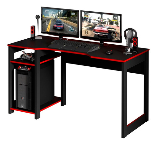 Mesa Para Computador Gamer Escrivaninha Tecno Mobili