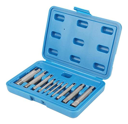 Juego De 10 Extractores De Tornillos De Acero Cabezas Rotas