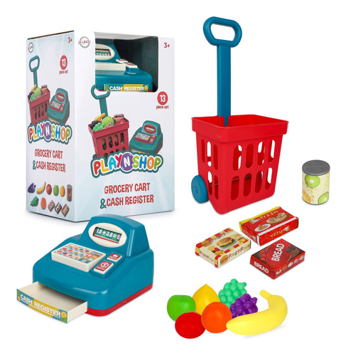 Playkidz Juego De Carrito De Compras De Juguete Para Ninos P