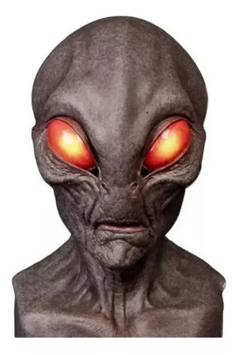 Máscara De Alienígena, Látex De Halloween Realista 3d Color Rojo