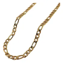 Comprar Cadena Figaro En Acero Eslabones 3mm Dorado