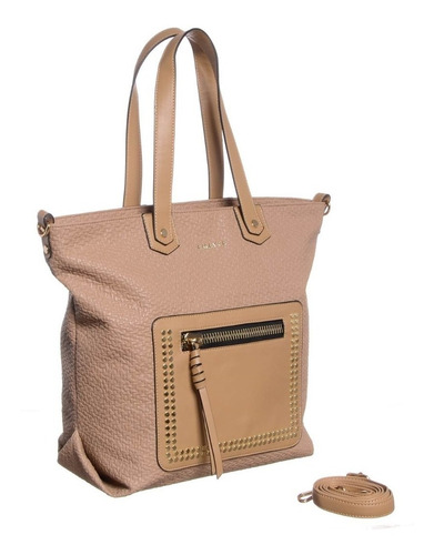 Cartera Amayra Camel 1371 Con Correa Regulable De Mujer