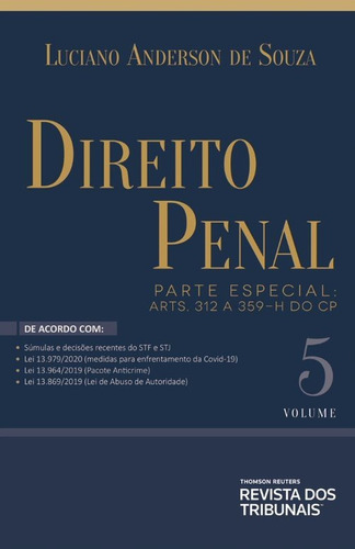 Direito Penal Volume 5, De Luciano Anderson De Souza. Editora Revista Dos Tribunais, Capa Mole Em Português