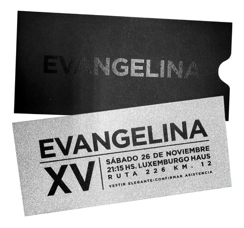Tarjeta Invitación Glitter 15 Años Y Eventos X 30 Unid.