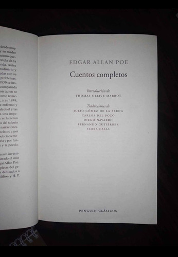 Edgar Allan Poe - Cuentos Completos. Penguin Clásicos.