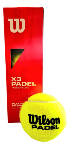 Pelota X3 Padel Pressureless Wilson Color Amarillo