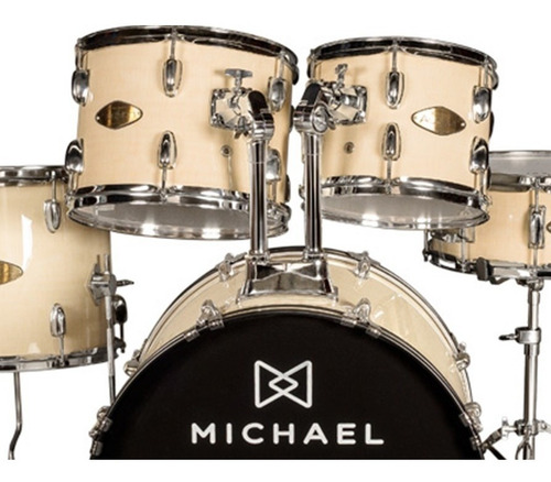 Bateria Acústica Michael Audition Natural Completa Bumbo 20