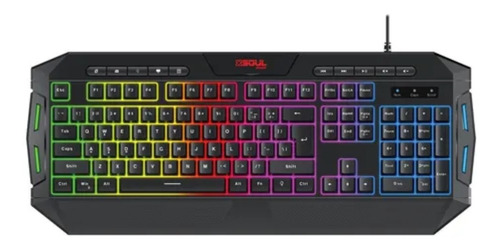 Imagen 2 de 5 de Kit de teclado y mouse gamer Soul 4 en 1 Inglés US de color negro