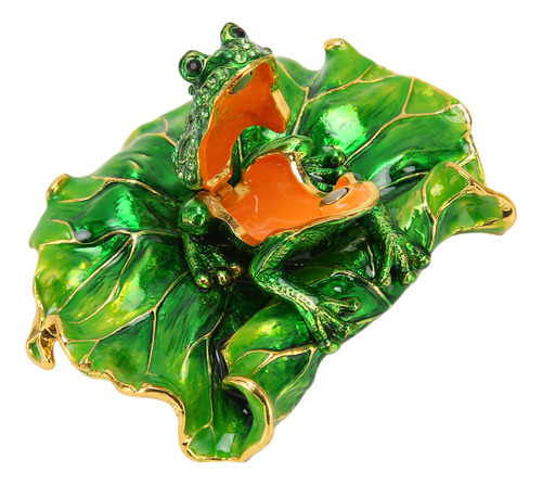 Innovador Organizador De Metal Jewelry Leaf Frog Pintado A M
