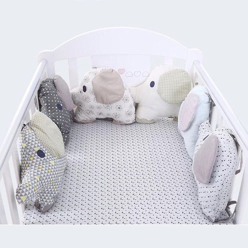 Cojines Bebe Elefante,protector Cuna Almohadas Set 6 Ubb