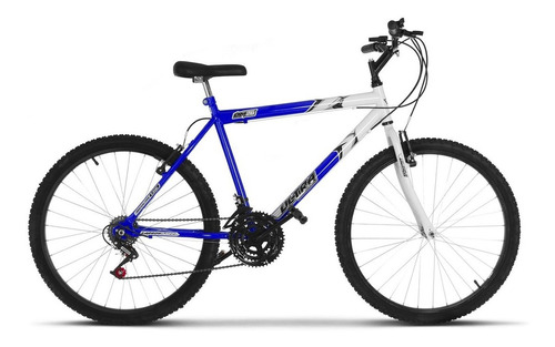 Bicicleta  de passeio Ultra Bikes Bike Aro 26 bicolor 18 marchas freios v-brakes cor azul/branco