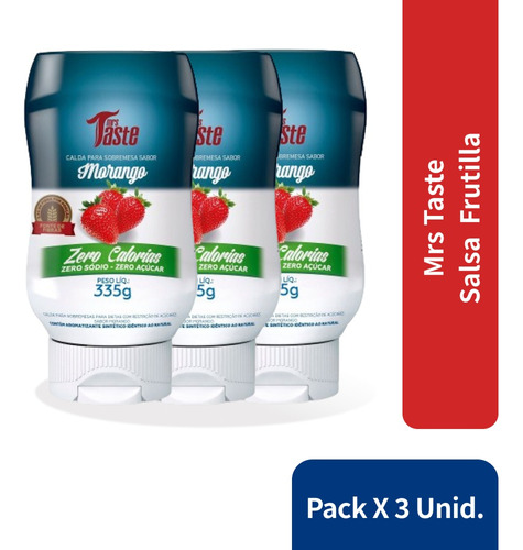 Pack Mrs Taste Salsa  Frutilla X 3 Unid.