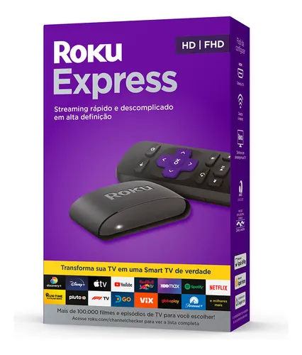 comprar Roku Express 3960br Full Hd Conversor Smart Tv Com Controle