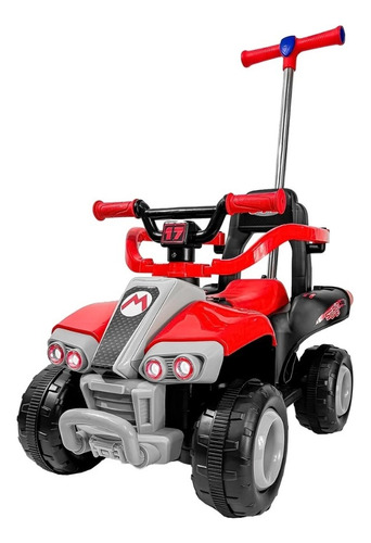 Quadriciclo Elétrico 6v Infantil, Com Empurrador Dirigível