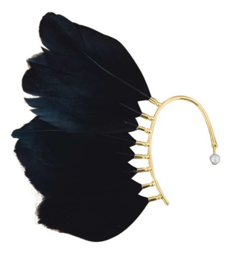 Arete Solitario Plumas, Hojas, Ear Cuff