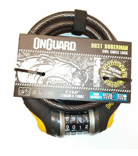 Tranca Linga Onguard Dobermann 180x12mm Con Combinacion