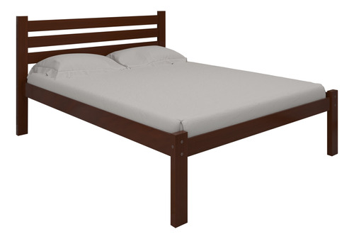 Cama 2 Plazas En Madera Maciza Estilo Minimalista - 1433.140