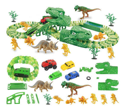 Pista De Dinosaurio De Juguete Para Niños, 165 Piezas