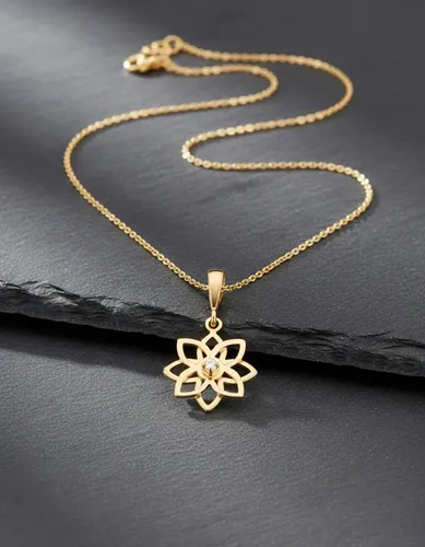 Melhor Presente Feminino Rommanel Colar Com Pingente Flor Dourado