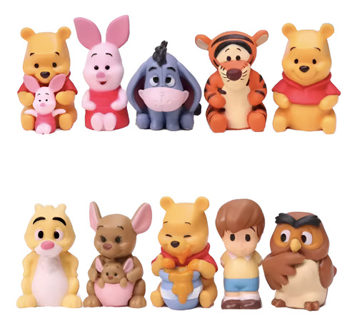Set 10 Figuras Winnie The Pooh Tigger Piglet Regalo Juguete