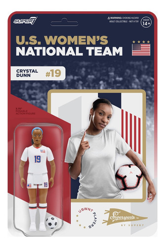 Super7 Uswnt Players Crystal Dunn - Figura De Acción De Su.