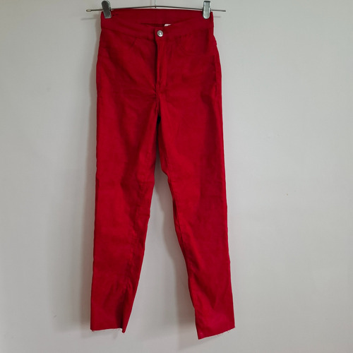 Pantalon Chupin Terciopelo Rojo Nahana Tiro Alto 40
