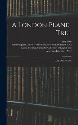 Libro A London Plane-tree: And Other Verse - Levy, Amy 18...