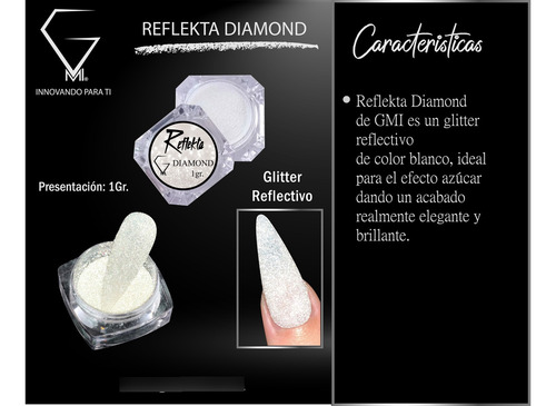 Efecto Glitter Reflectivo Para Uñas 1 Gr. Reflekta Diamond