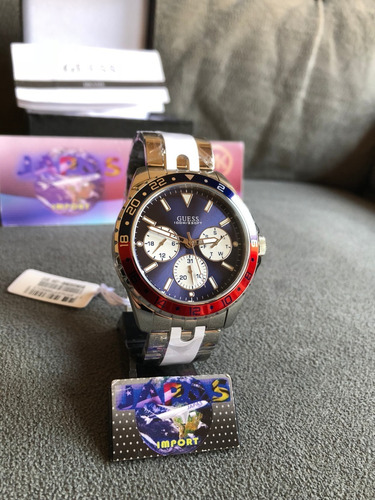 Relogio Guess W1107g2 Prata Original Completo Com Caixa